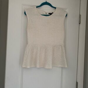 Forever 21 Cream Ribbed Top